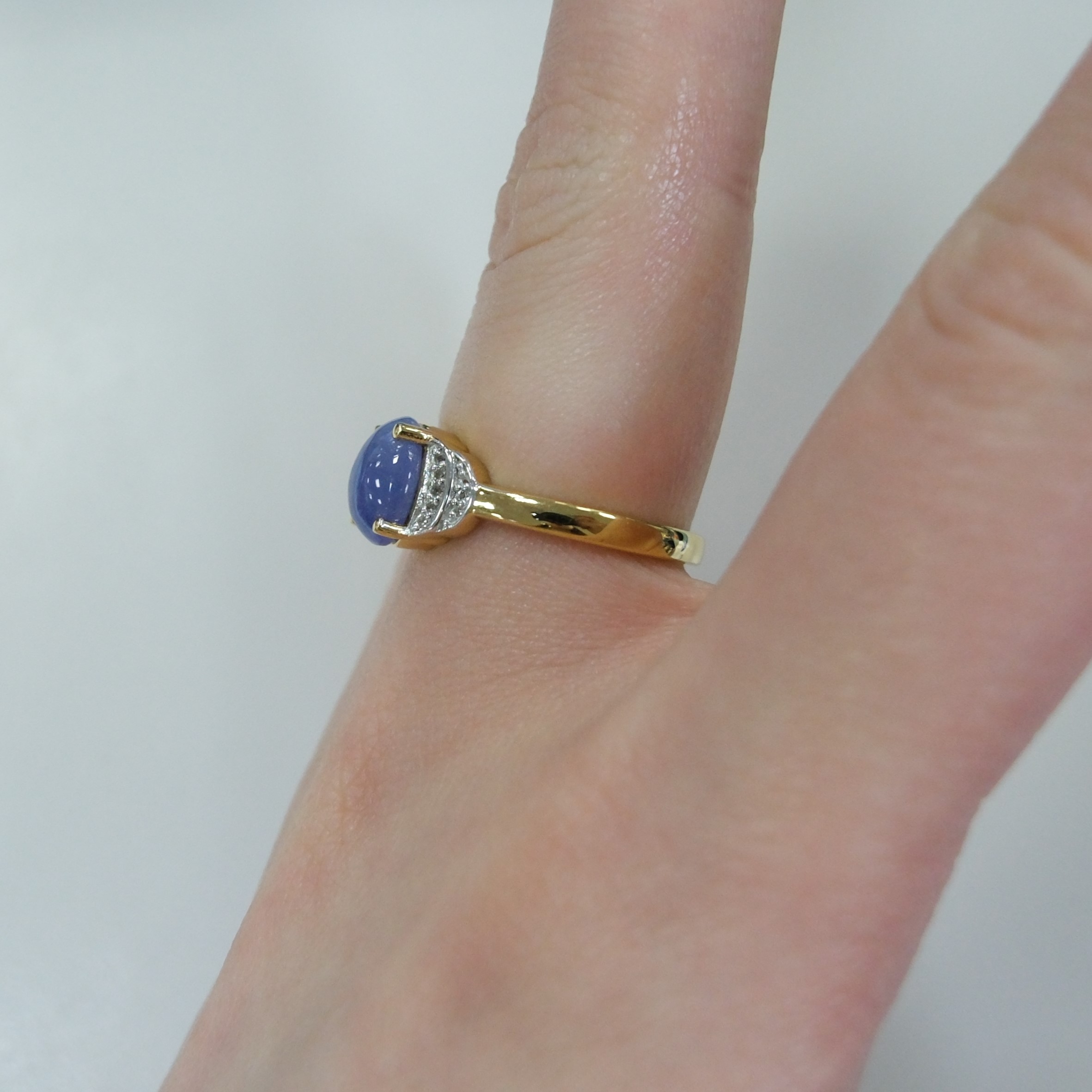 Серебряное кольцо с танзанитом